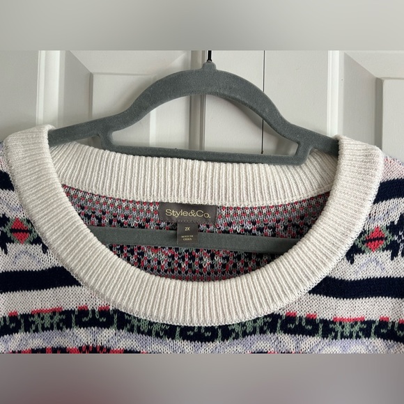 Style&Co 2x cotton blend sweater - Picture 3 of 6